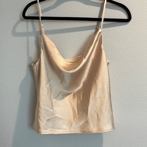 Gold cowl neck tank